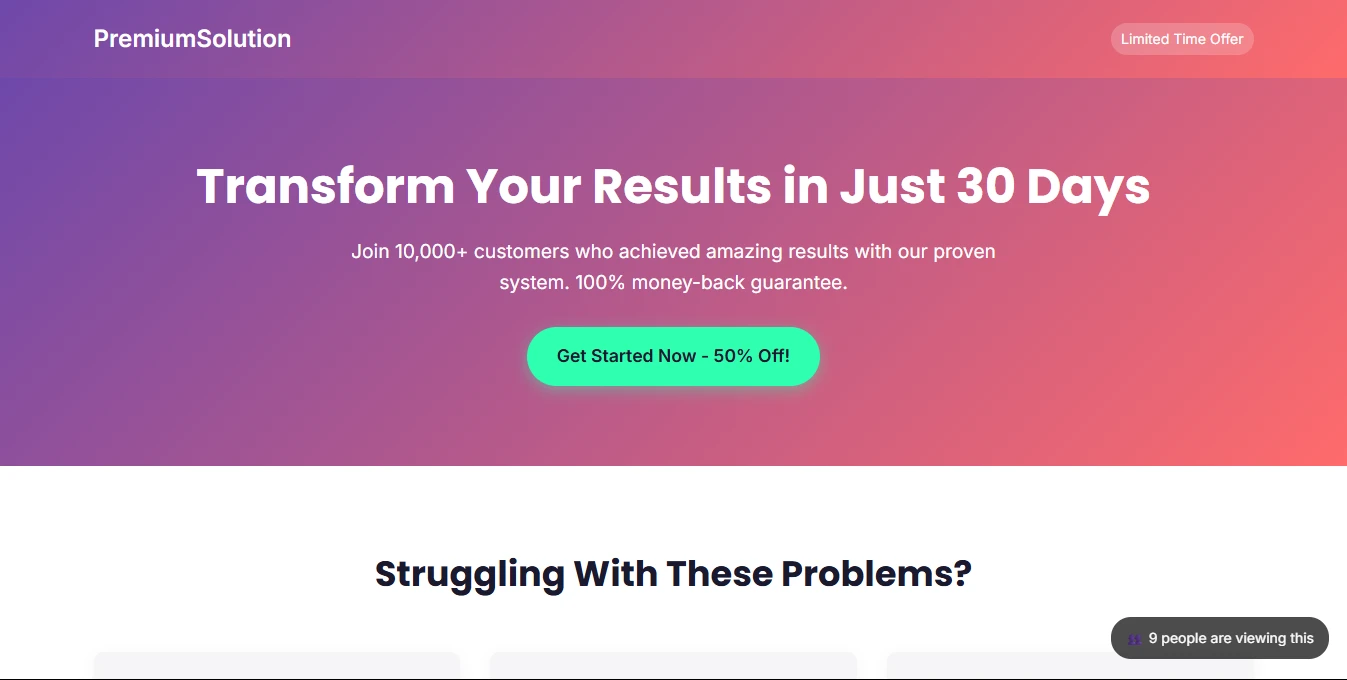 Landing page